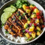 Jerk Chicken Bowl with Pineapple Salsa