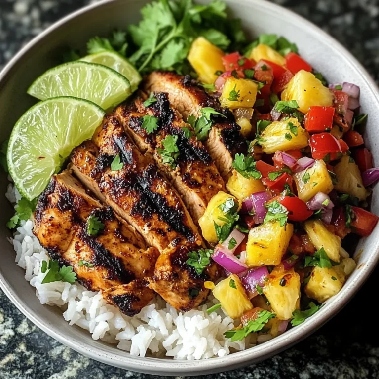 Jerk Chicken Bowl with Pineapple Salsa