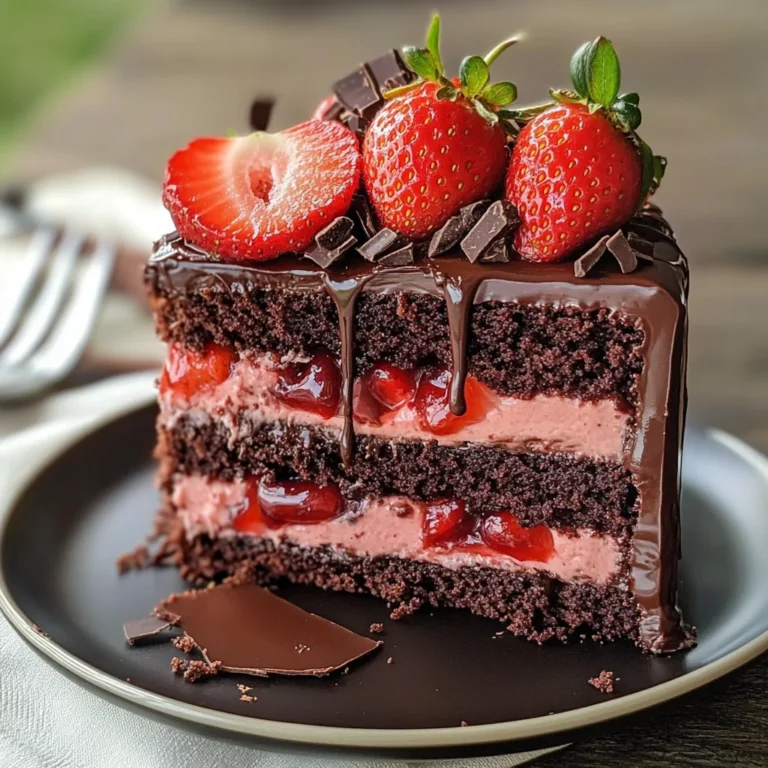 Strawberry Chocolate Cake – A Luscious, Decadent Treat